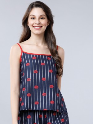 Navy Blue/Red Lounge Cami Top